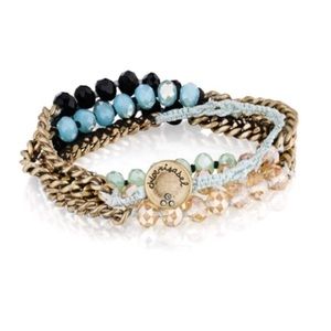 C+I Bead + Chain Multi-Wrap Bracelet Aqua (Trevi)